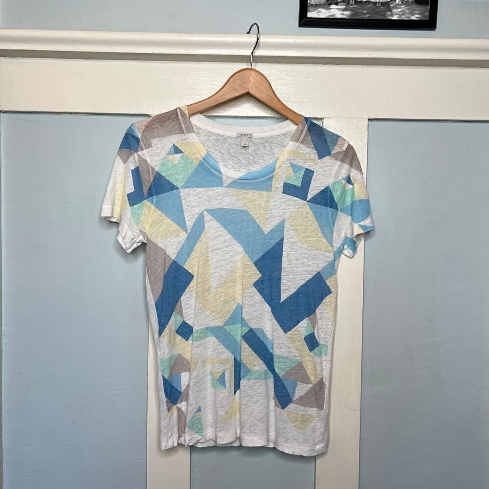 J. Crew Pencil & Geometric Shapes T-Shirt Bundle x2 Sz. Medium - Picture 7 of 12